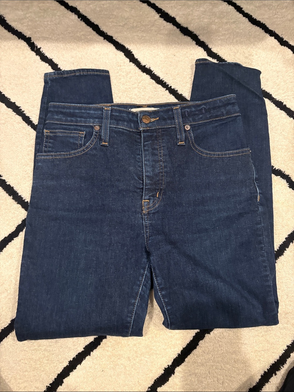 Madewell Women's Skinny Jeans in Dark Blue Denim